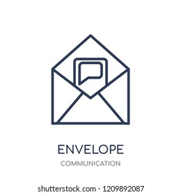 Envelope icon. Envelope linear symbol design from Communication collection. Simple outline element vector illustration on white background.