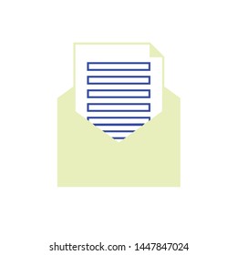 envelope icon. Logo element illustration. envelope design. colored collection. envelope concept. Can be used in web and mobile