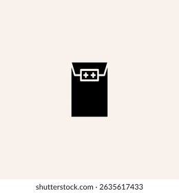Envelope icon logo flat vector design