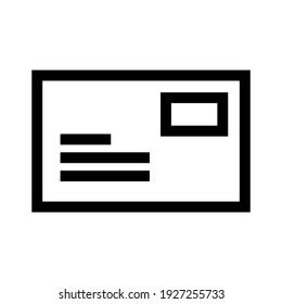 icono de sobre o logotipo símbolo de signo aislado ilustración vectorial de alta calidad estilo negro iconos vectoriales
