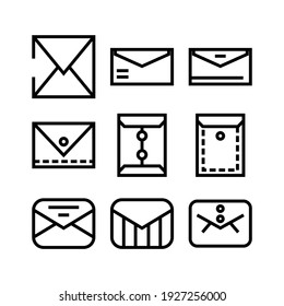 icono de sobre o logotipo símbolo de signo aislado ilustración vectorial - Colección de iconos vectoriales de estilo negro de alta calidad
