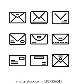 icono de sobre o logotipo símbolo de signo aislado ilustración vectorial - Colección de iconos vectoriales de estilo negro de alta calidad
