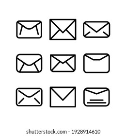 Envelope Icon Or Logo Isolated Sign Symbol Vector Illustration - Collection Of High Quality Black Style Vector Icons
