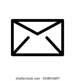 Briefumschlag-Symbol oder Logo einzeln auf Zeichensymbolen, Vektorgrafik - hochwertige Vektorsymbole in schwarzem Stil

