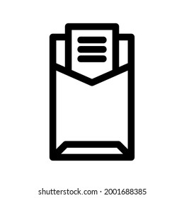 Briefumschlag-Symbol oder Logo einzeln auf Zeichensymbolen, Vektorgrafik - hochwertige Vektorsymbole in schwarzem Stil
