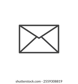 Envelope icon Logo symbol outline set