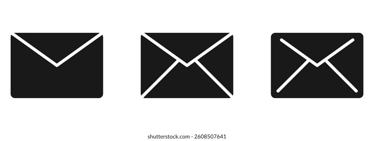Envelope icon. Mail icon. E-mail icon set for web and mobile use.