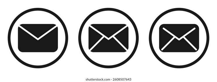 Envelope icon. Mail icon. E-mail icon set for web and mobile use.