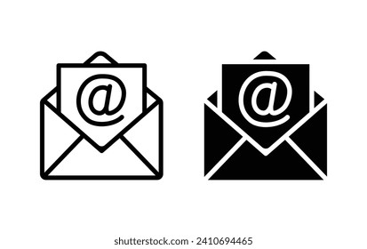 Envelope icon, mail icon, email sign vector for web site Computer and mobile app