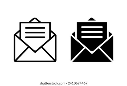 Icono de sobre, icono de correo, vector de signo de correo electrónico para el sitio web Aplicación para equipos y aplicaciones móviles