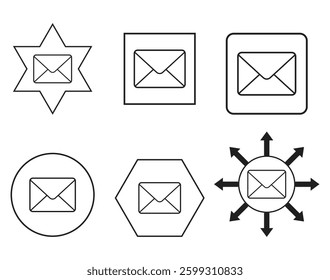 Envelope icon, Mail icon, Envelope illustration, email icon vector