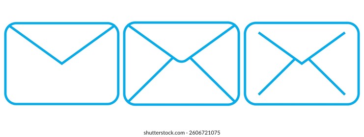 Envelope icon. Mail icon set. email icon vector. E-mail icon. Envelope illustration.