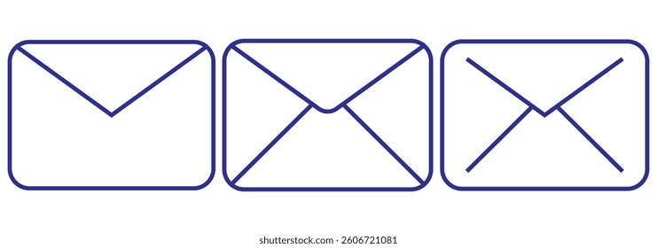 Envelope icon. Mail icon set. email icon vector. E-mail icon. Envelope illustration.