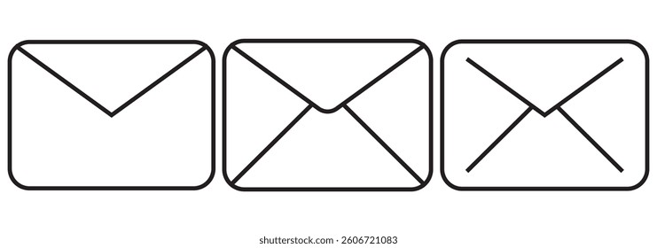 Envelope icon. Mail icon set. email icon vector. E-mail icon. Envelope illustration.