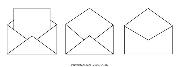 Envelope icon. Mail icon set. email icon vector. E-mail icon. Envelope illustration.