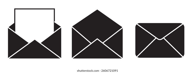 Envelope icon. Mail icon set. email icon vector. E-mail icon. Envelope illustration.