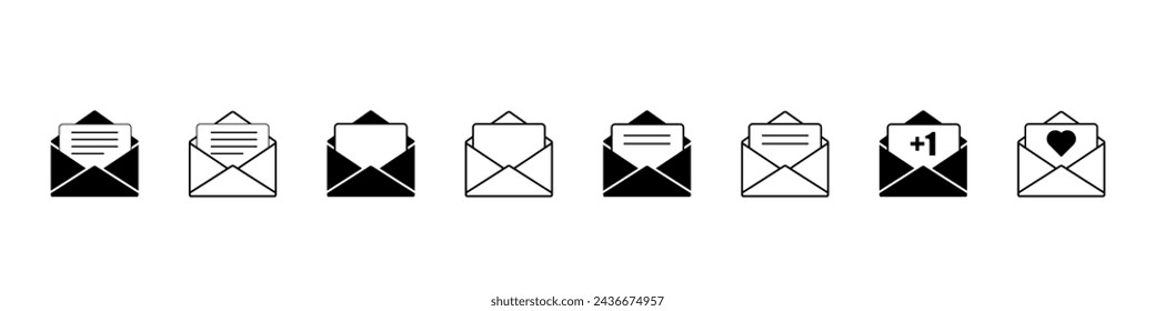 Envelope icon. Mail sign vector.