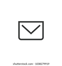 Envelope icon. Mail symbol flat, simple, icon, vector for web design or mobile app. Vector Illustration