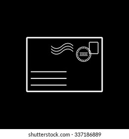 The envelope icon. Mail symbol. Flat Vector illustration