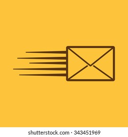 The envelope icon. Mail symbol. Flat Vector illustration