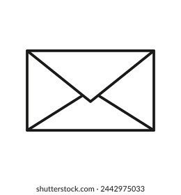 Envelope icon. Mail symbol. Message correspondence. Email communication sign. Vector illustration. EPS 10.