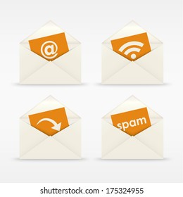 Envelope icon mail template