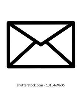 Envelope icon. Mail vector icon illustration. White envelope, mail