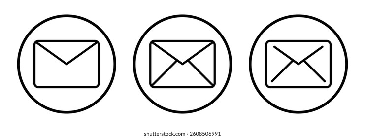 Envelope icon, Mail icon vector illustration on white background.