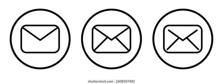 Envelope icon, Mail icon vector illustration on white background.