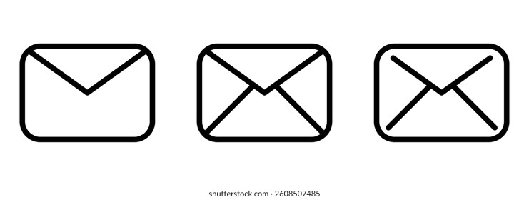 Envelope icon, Mail icon vector illustration on white background.
