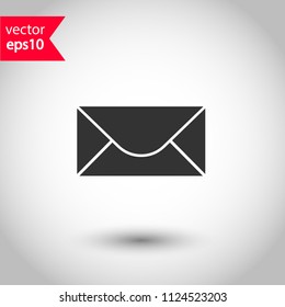 Envelope icon. Mail vector icon. Message sign. Letter vector icon. Studio background.  EPS 10 vector sign