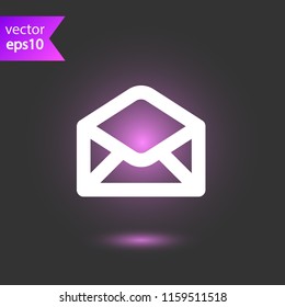 Envelope icon. Mail vector icon. Message sign. Letter vector icon. EPS 10 flat symbol