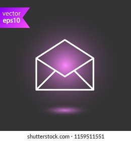 Envelope icon. Mail vector icon. Message sign. Letter vector icon. EPS 10 flat symbol