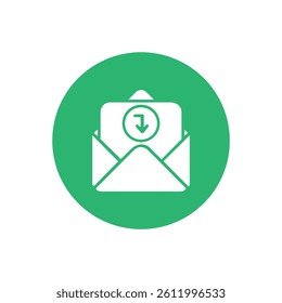 Envelope icon, Mail icon vector for web, computer and mobile app, Open envelope with a document. New letter. Sending correspondence.