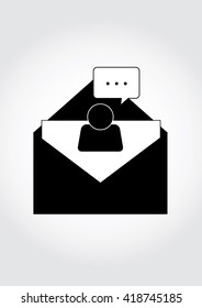 Envelope icon. Message icon. Letter vector icon