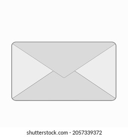 Icono sobre. Signo de mensaje. Fondo de comunicación. Símbolo de correo de carta. Enviar logo. Ilustración vectorial. Imagen de archivo. 