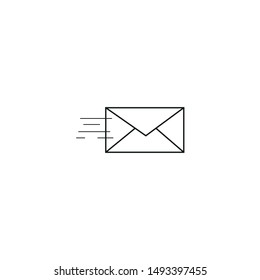 envelope icon for messages. Vector illustration isolated on white background