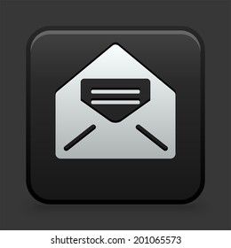 Envelope-Symbol auf der schwarz-weißen Schaltfläche 
