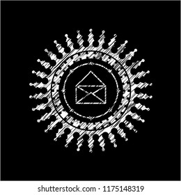 envelope icon on chalkboard