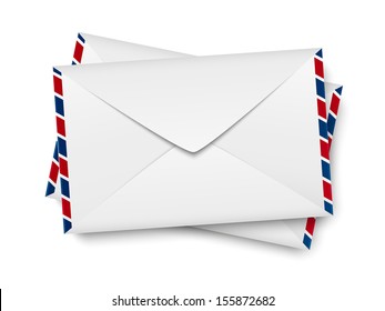 Envelope icon on white background