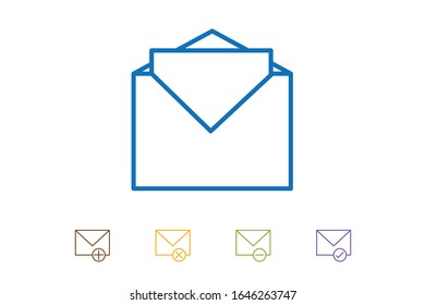 envelope icon on white background