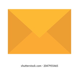 Briefumschlag-Symbol auf weißem Hintergrund