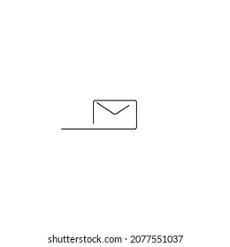 Envelope icon on white background