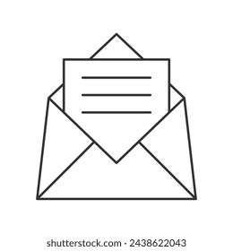 Envelope icon on white background