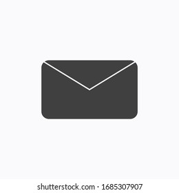 envelope icon on white isolate
