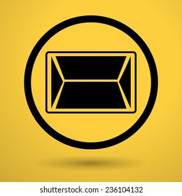 envelope icon on a yellow background