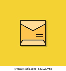 envelope icon on yellow background