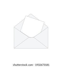 The Envelope Icon Is Open, Vector Graphics. E-mail.