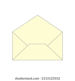 The envelope icon is open, vector graphics.