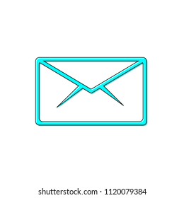 Envelope icon, outline design template, vector illustration